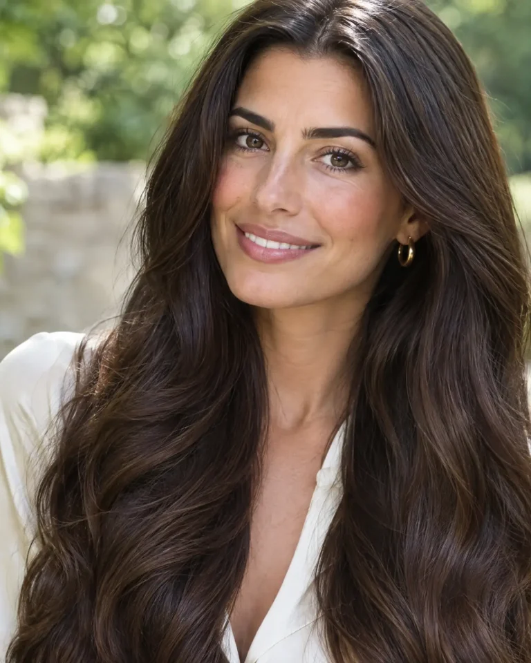 Very long chocolate brown waves, Hair Extensions at J. Joseph Salon